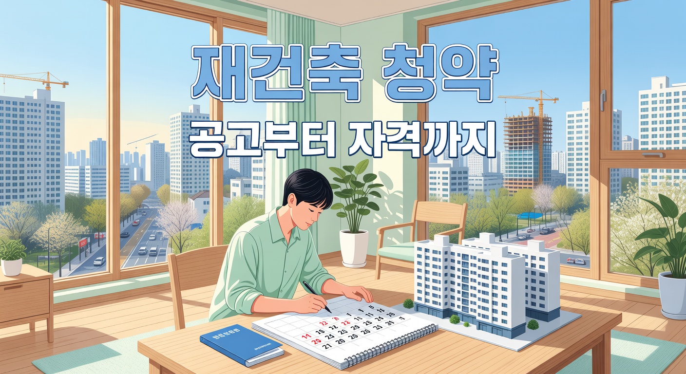 2026 서울 재건축 청약 일정 — 단지별 공고 확인부터 자격까지 총정리