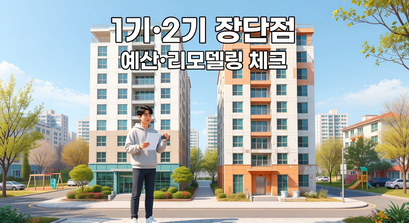 아파트 1기 vs 2기 장단점 — 예산·리모델링 체크포인트