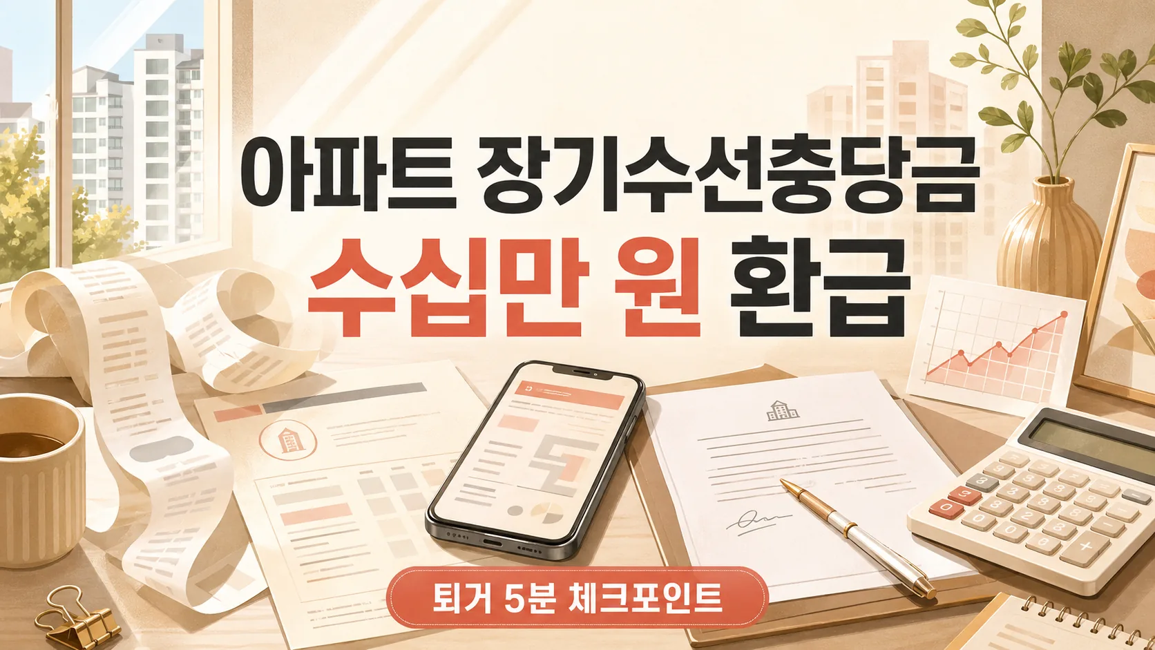아파트 장기수선충당금 수십만 원 환급 — 퇴거 5분 체크포인트