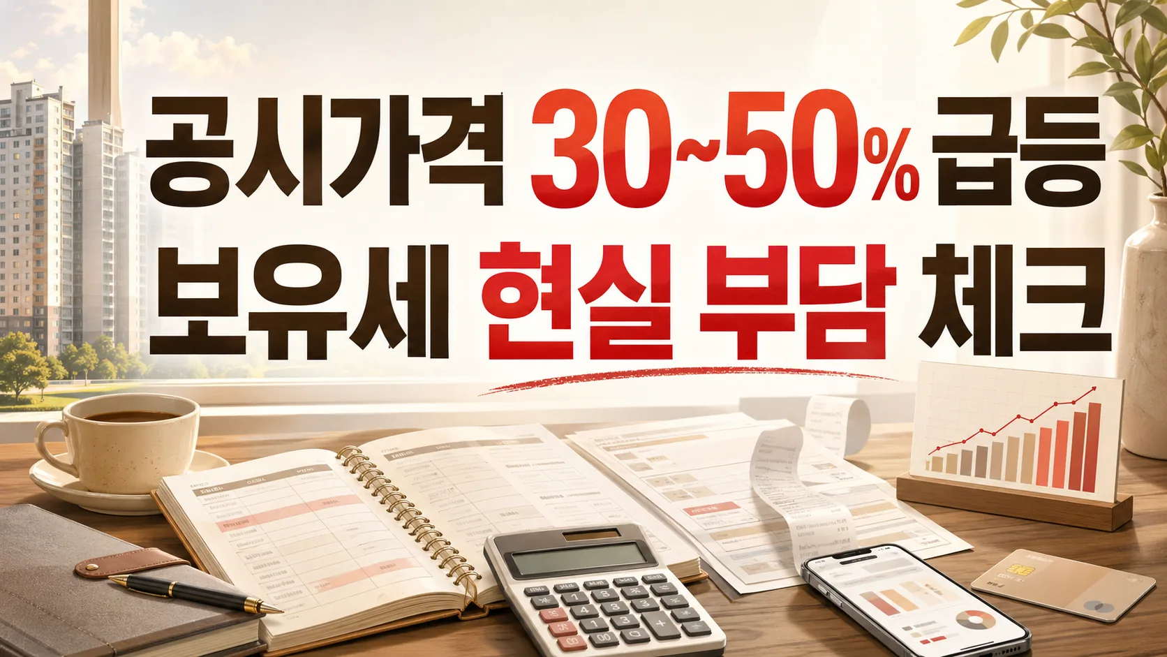 공시가격 30~50% 급등 — 보유세 현실 부담 체크포인트