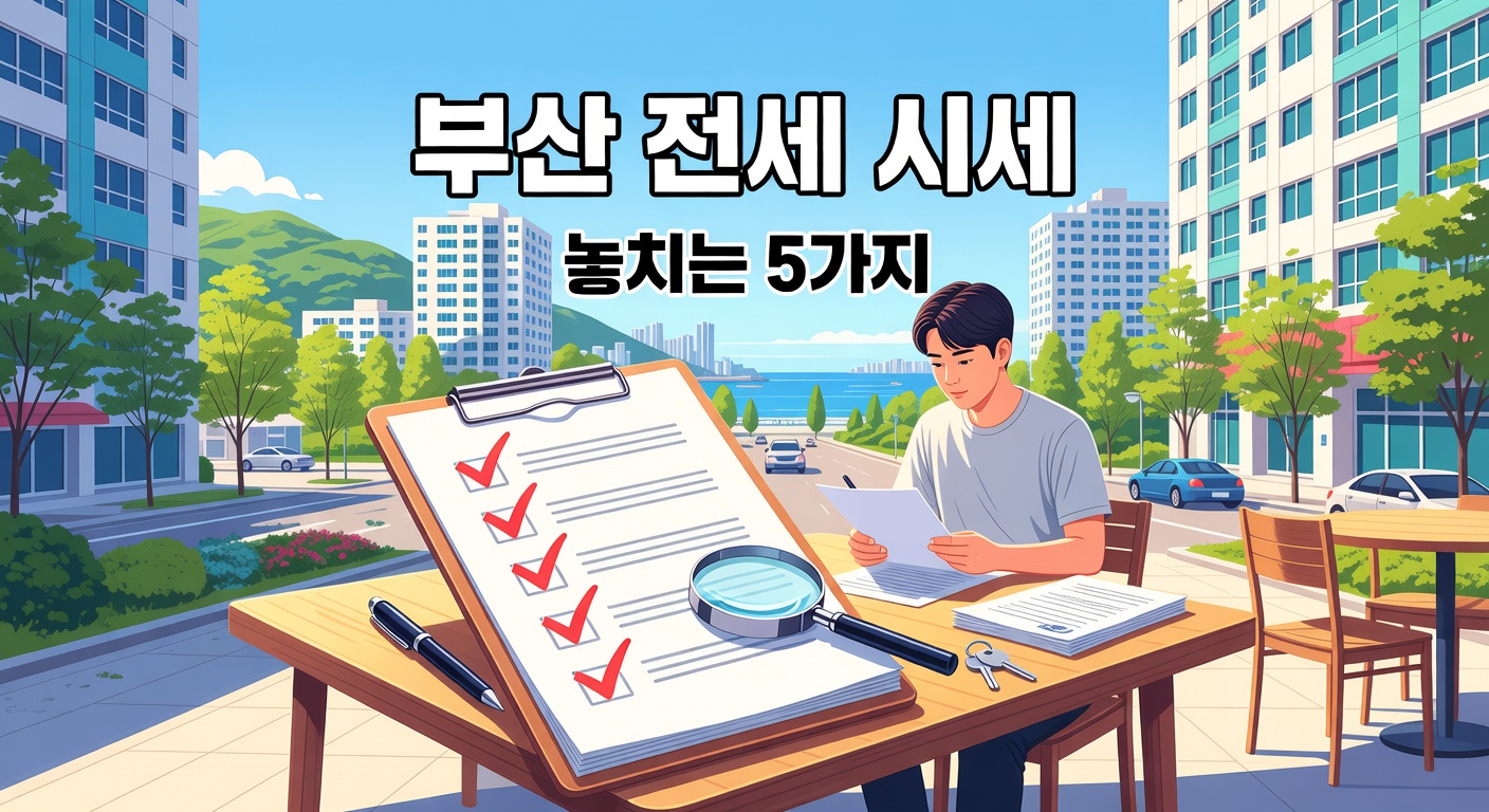 부산 전세 시세 — 호가만 보면 놓치는 5가지 체크포인트