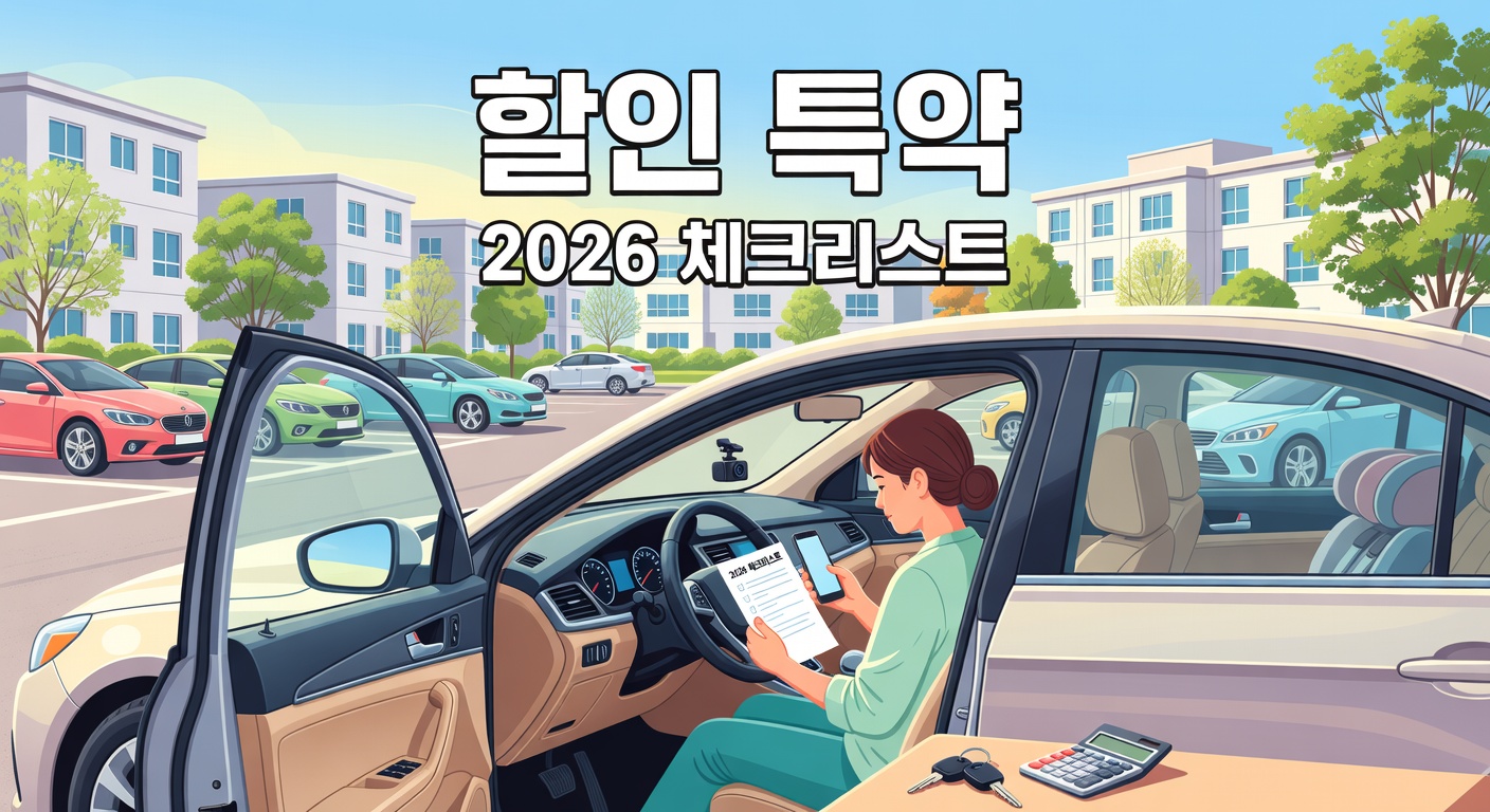 자동차보험 보험료 낮추는 방법 — 2026 할인 특약 체크리스트