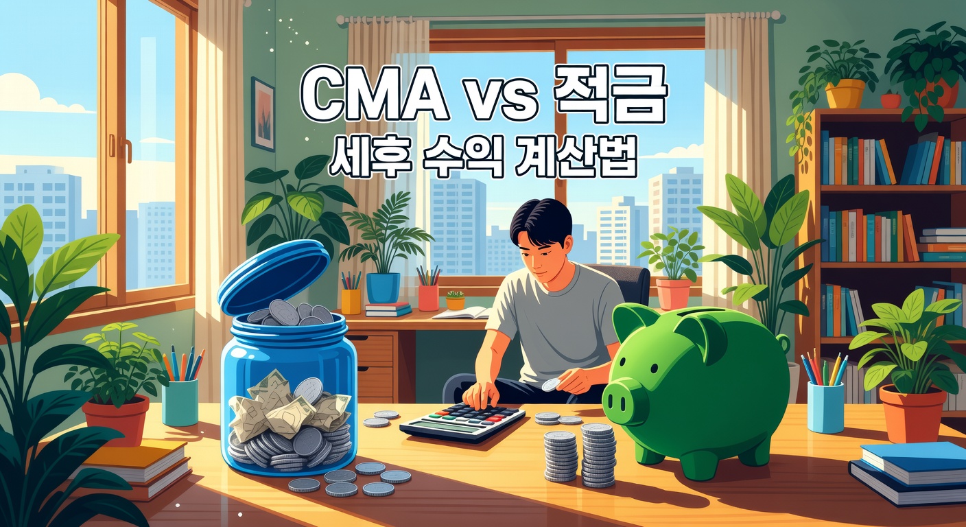 CMA vs 적금 개월 수별 비교 — 세후 수익 계산법