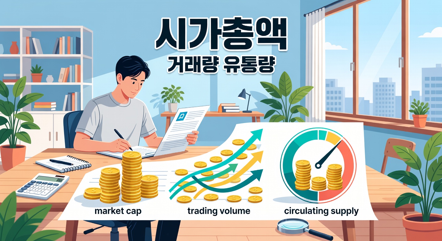 시가총액 거래량 유통량 — 코인 첫 투자 전 10분 판단법