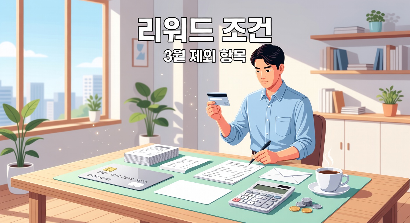 신용카드 리워드 조건 확인 — 3월 놓치기 쉬운 제외 항목 총정리