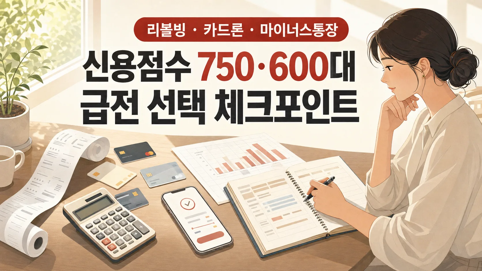 신용점수 750·600대 vs 카드론·마이너스통장 사용 체크포인트