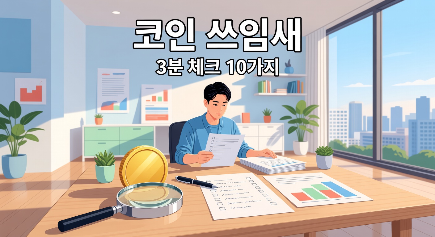 처음 보는 코인 쓰임새 — 허수 걸러내는 3분 체크포인트 10가지