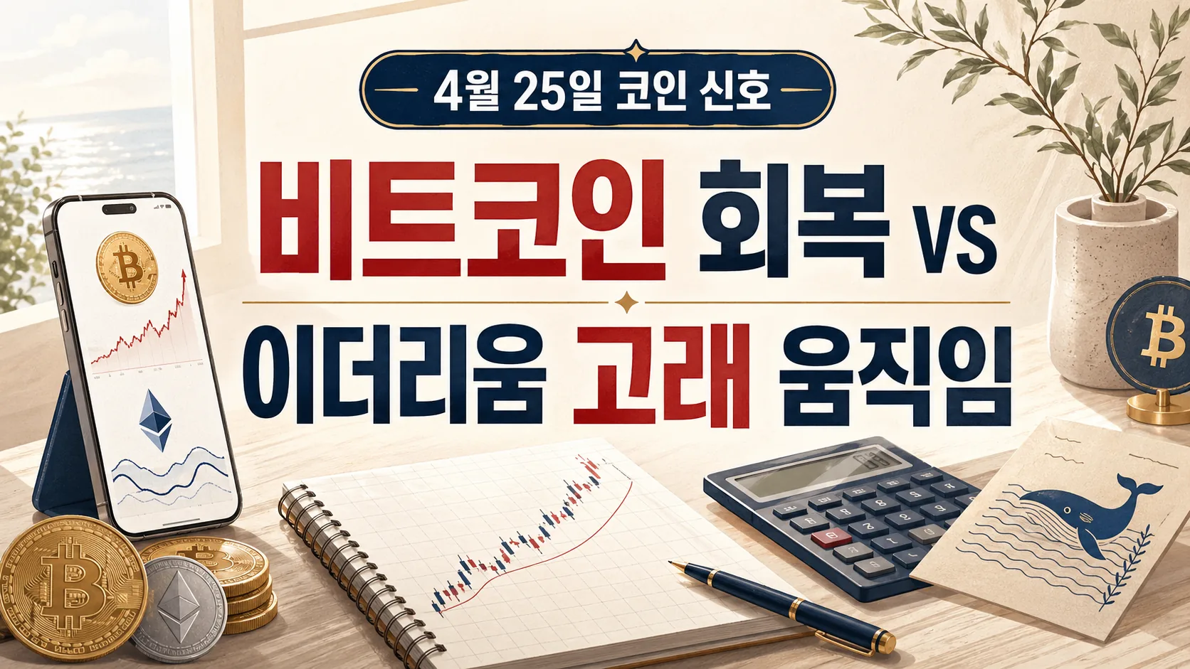 BTC 회복 vs ETH 고래 움직임, 내일 코인 신호는?