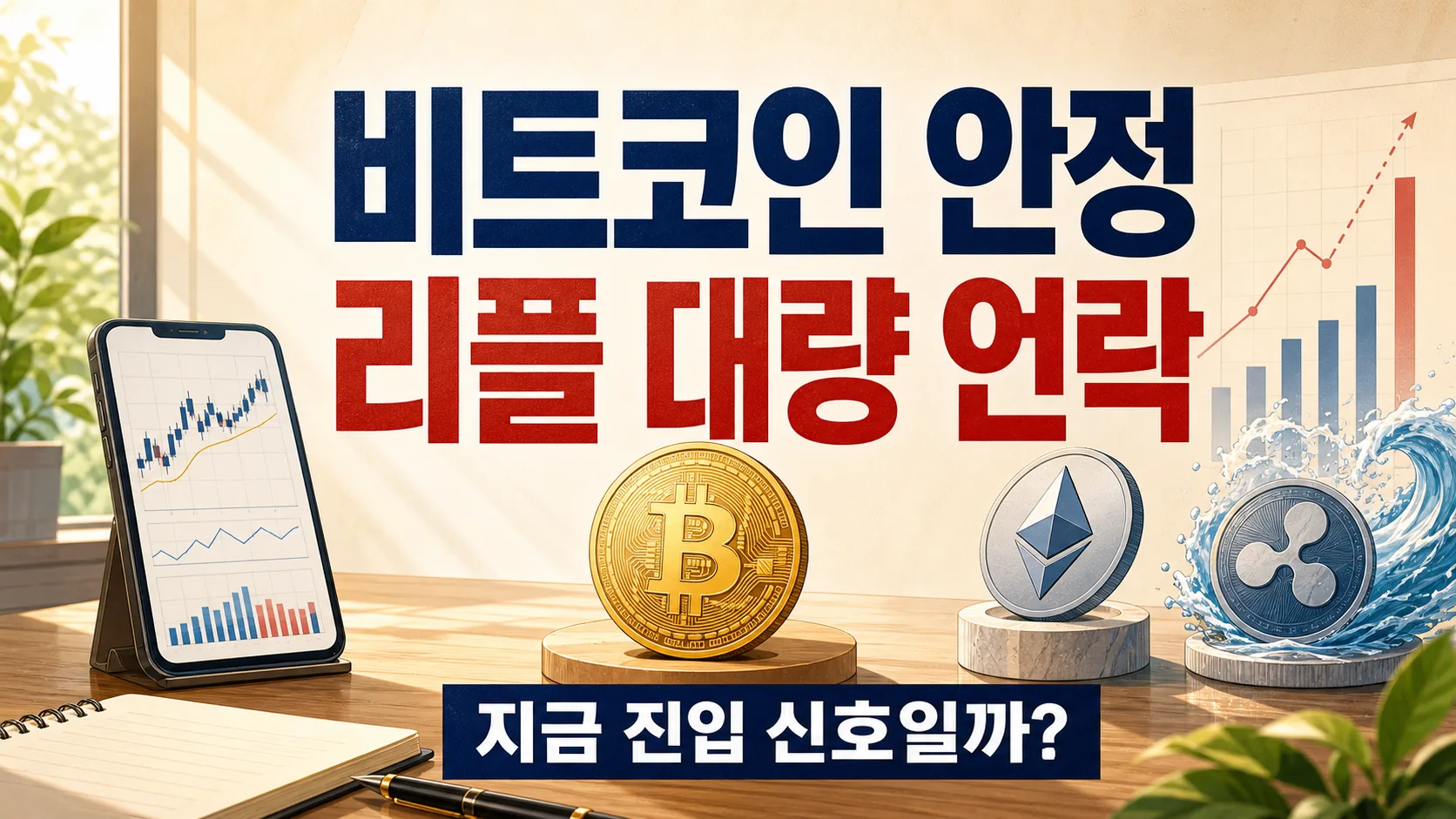 BTC 안정 vs XRP 1억 코인 언락, 지금 진입 신호일까?