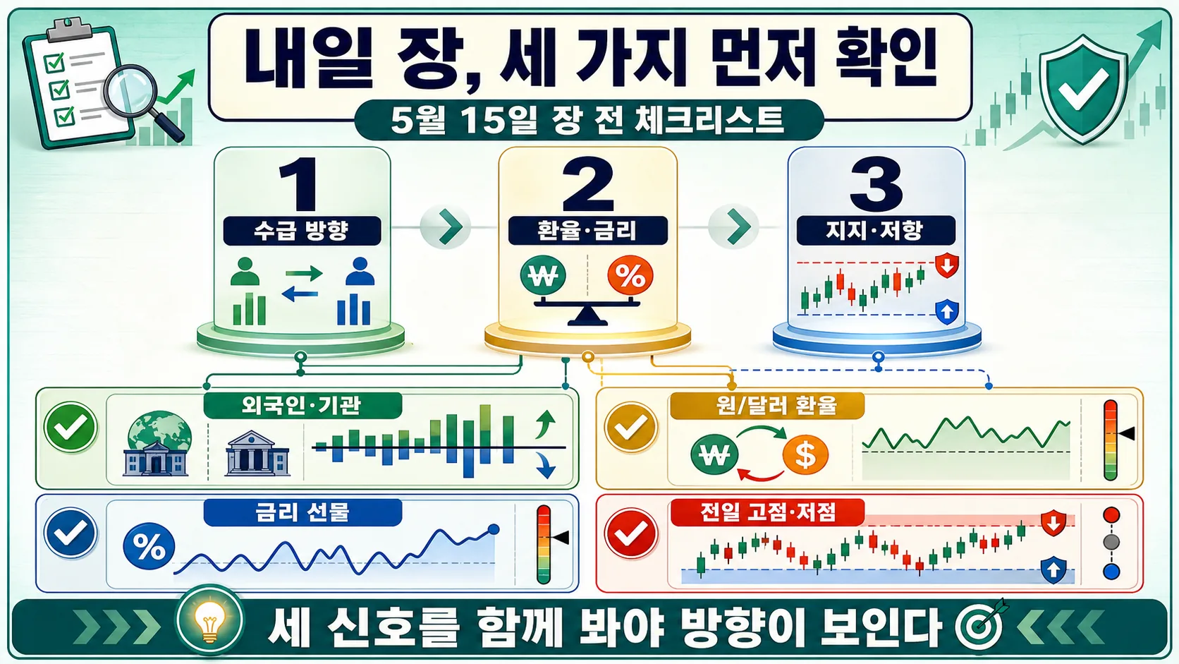 내일 장 3가지 확인