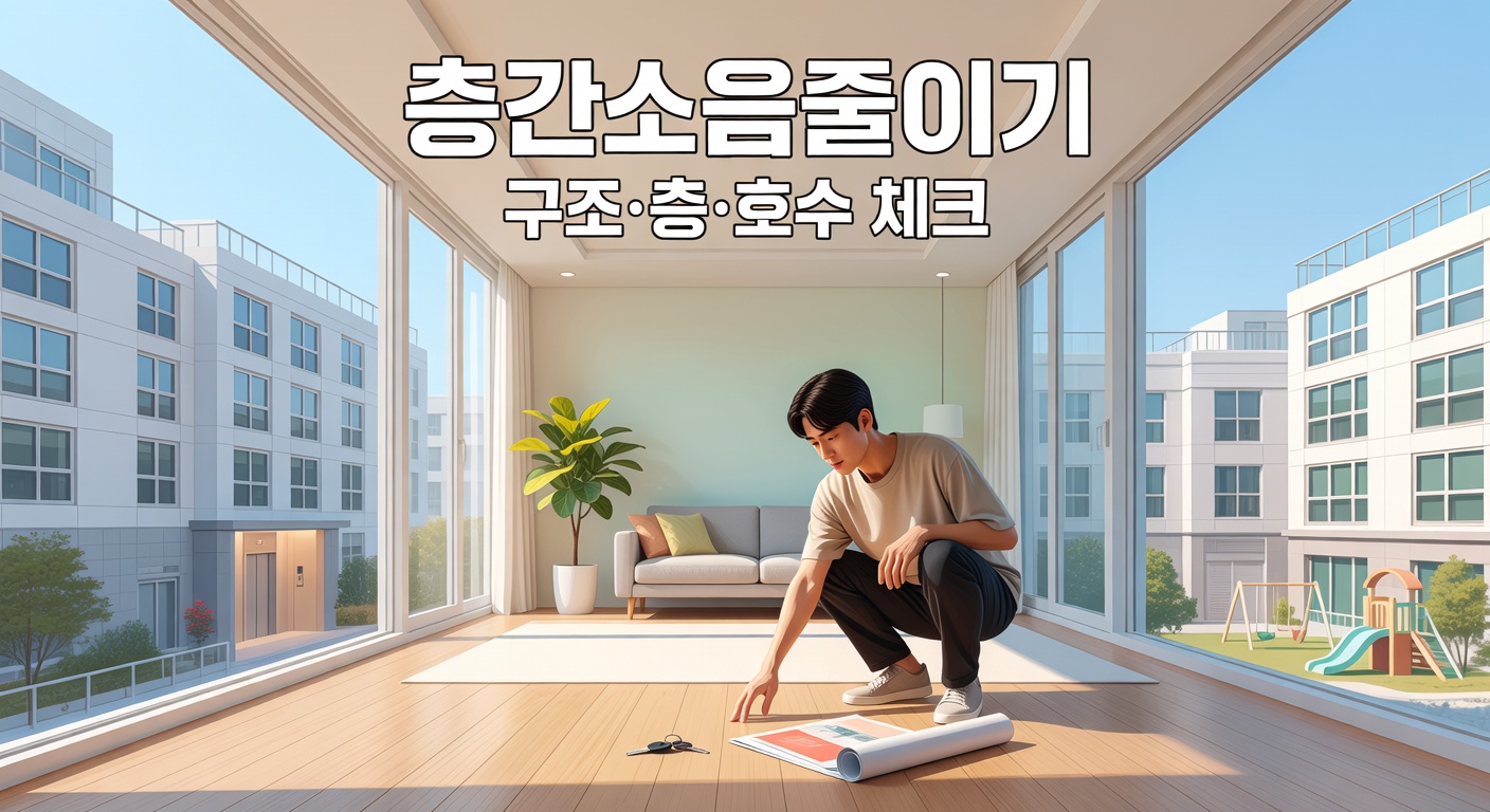 층간소음 줄이기 위해 집 고를 때 — 구조·층·호수부터 보는 체크포인트