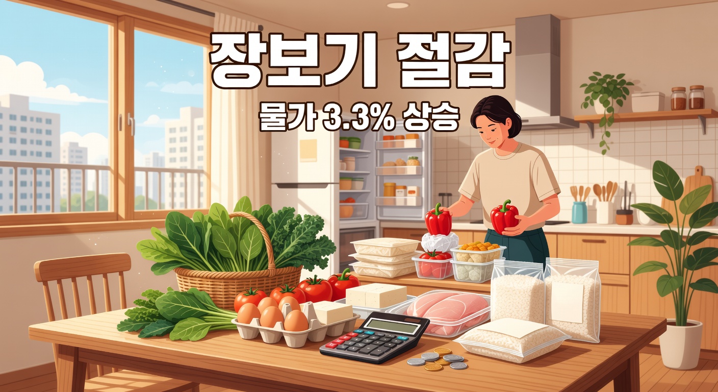 식료품 물가 3.3% 상승 — 월 장보기 10~20% 절감 전략