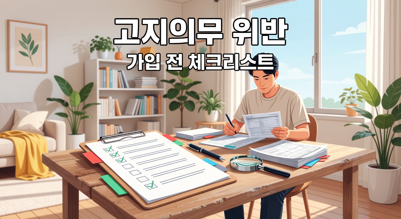 보험 고지의무 위반 실수 피하는 법 — 가입 전 체크리스트