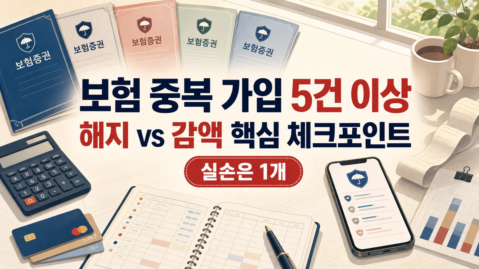 보험 중복 가입 5건 이상, 해지 vs 감액 핵심 체크포인트