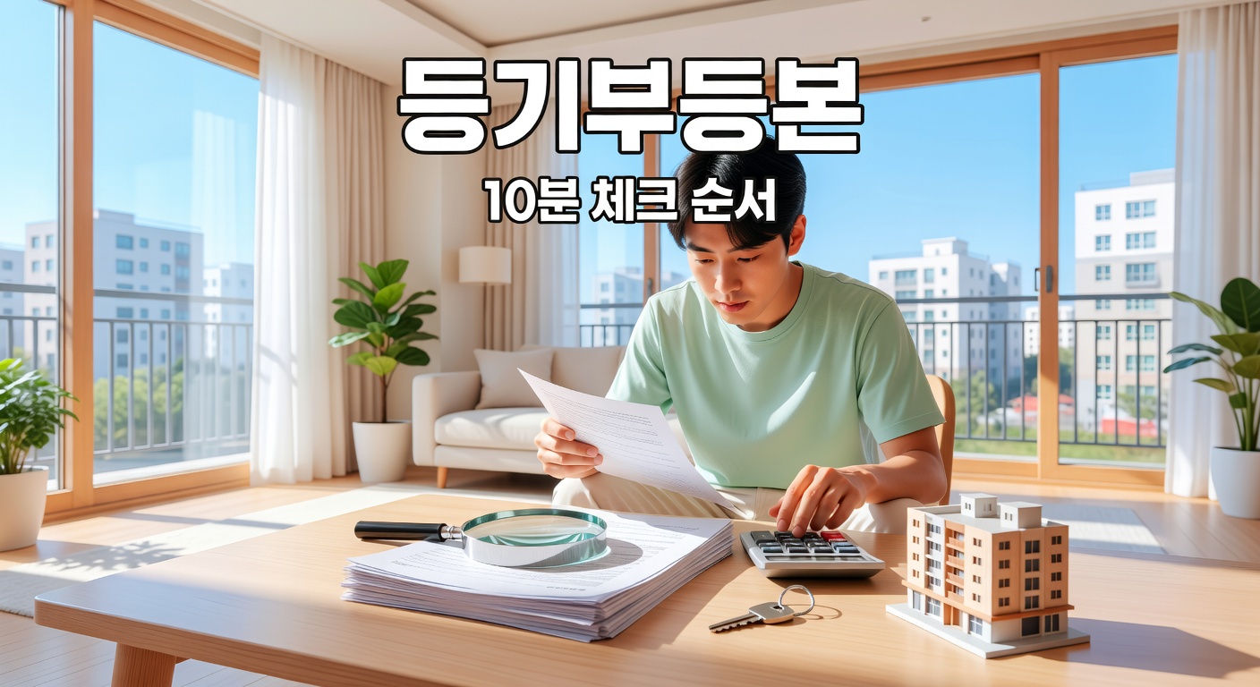 전세 계약 전 등기부등본 — 10분 안에 위험 신호 잡는 체크 순서