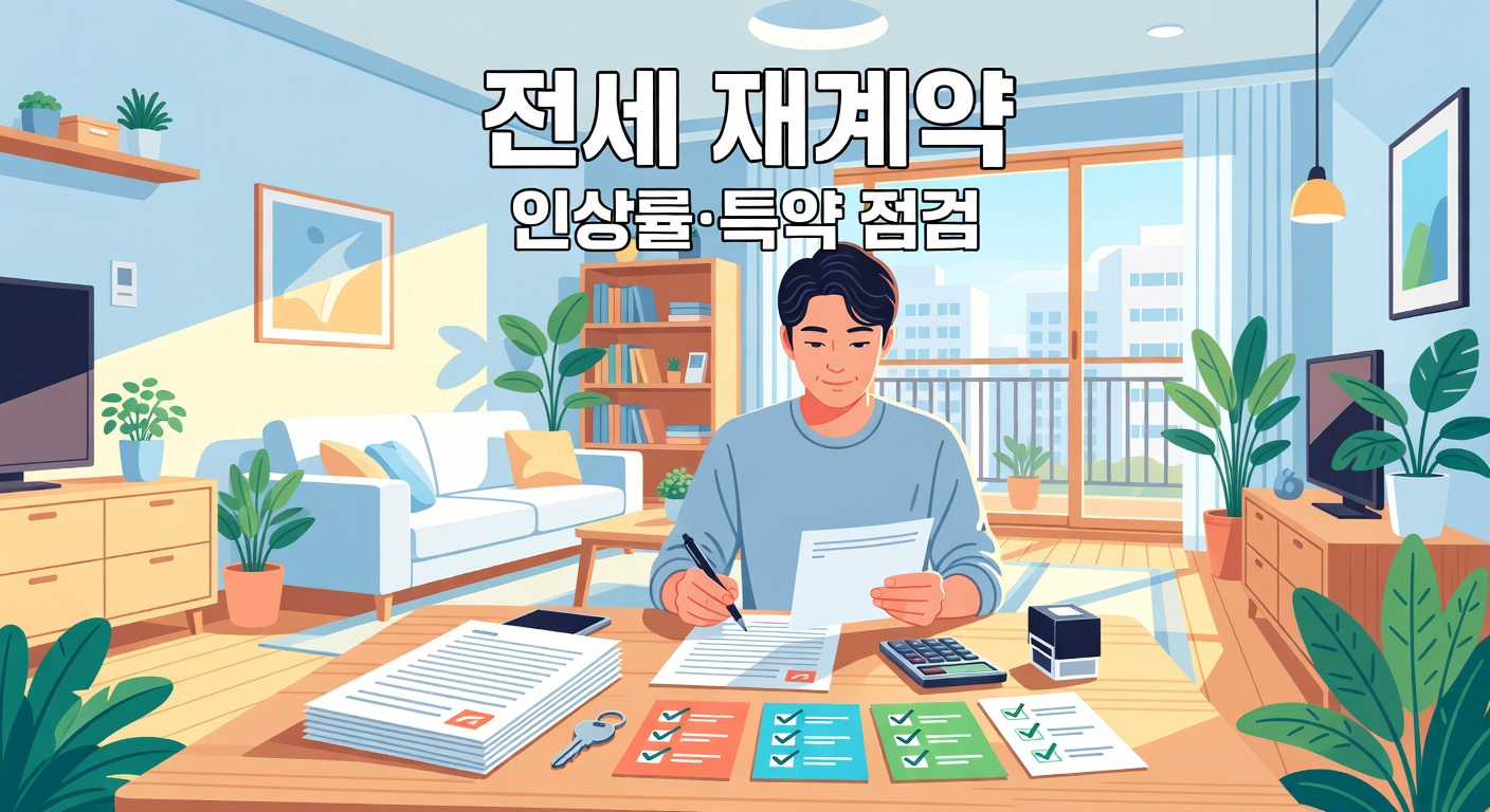 전세 재계약 체크리스트 — 인상률·계약기간·특약 핵심 정리