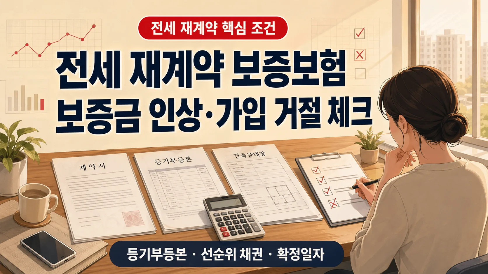 전세 재계약 보증보험 조건 — 보증금 인상 vs 가입 거절 가능성 체크