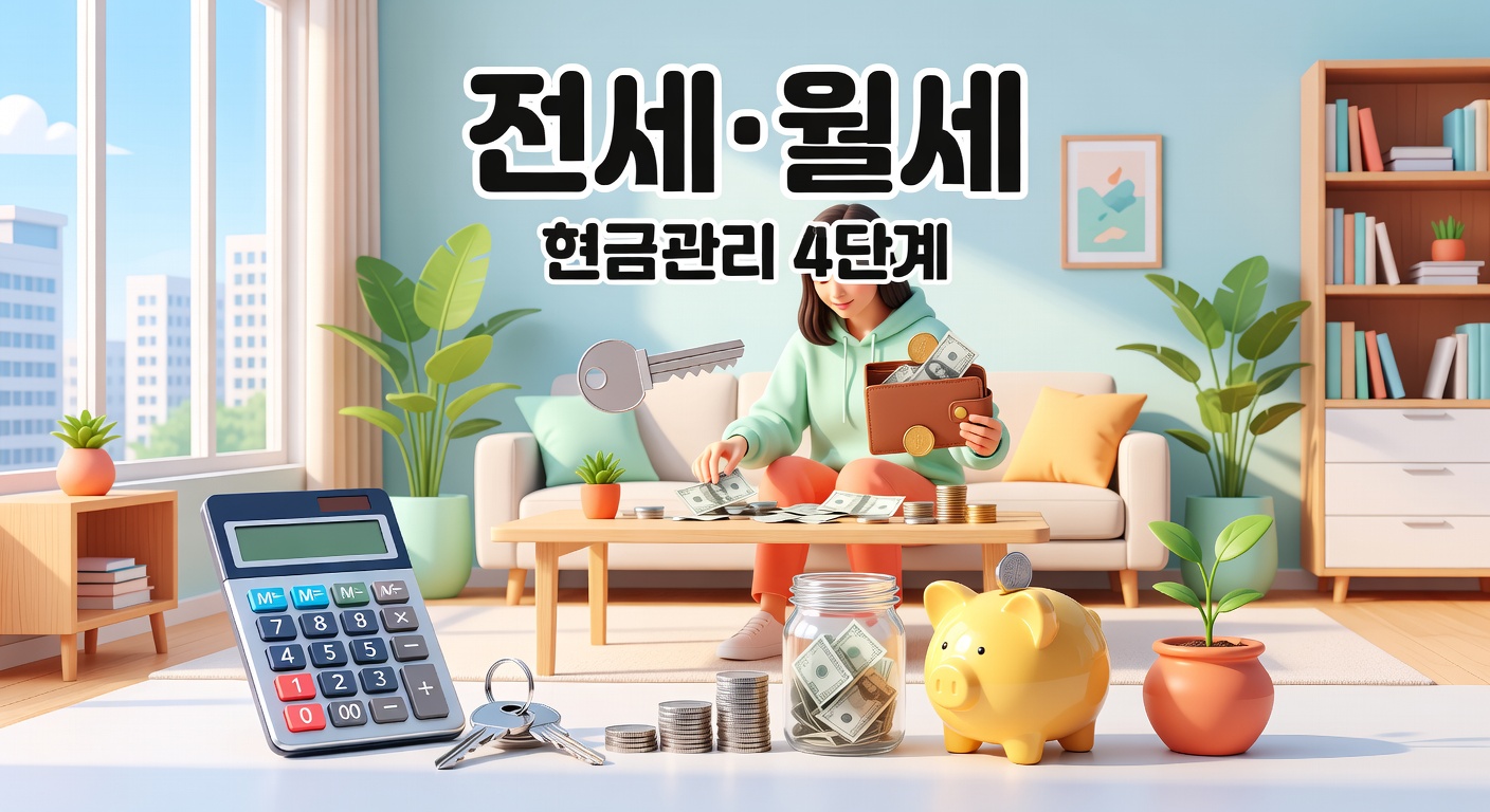 전세·월세 현금 관리 — 비상금·저축·투자 비율 4단계 가이드