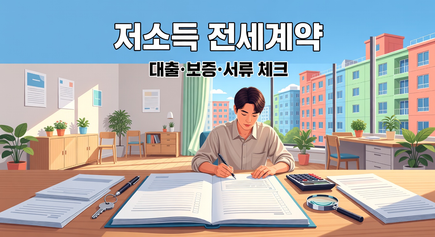 무소득·저소득 전세 계약 — 대출·보증·서류 현실 체크리스트