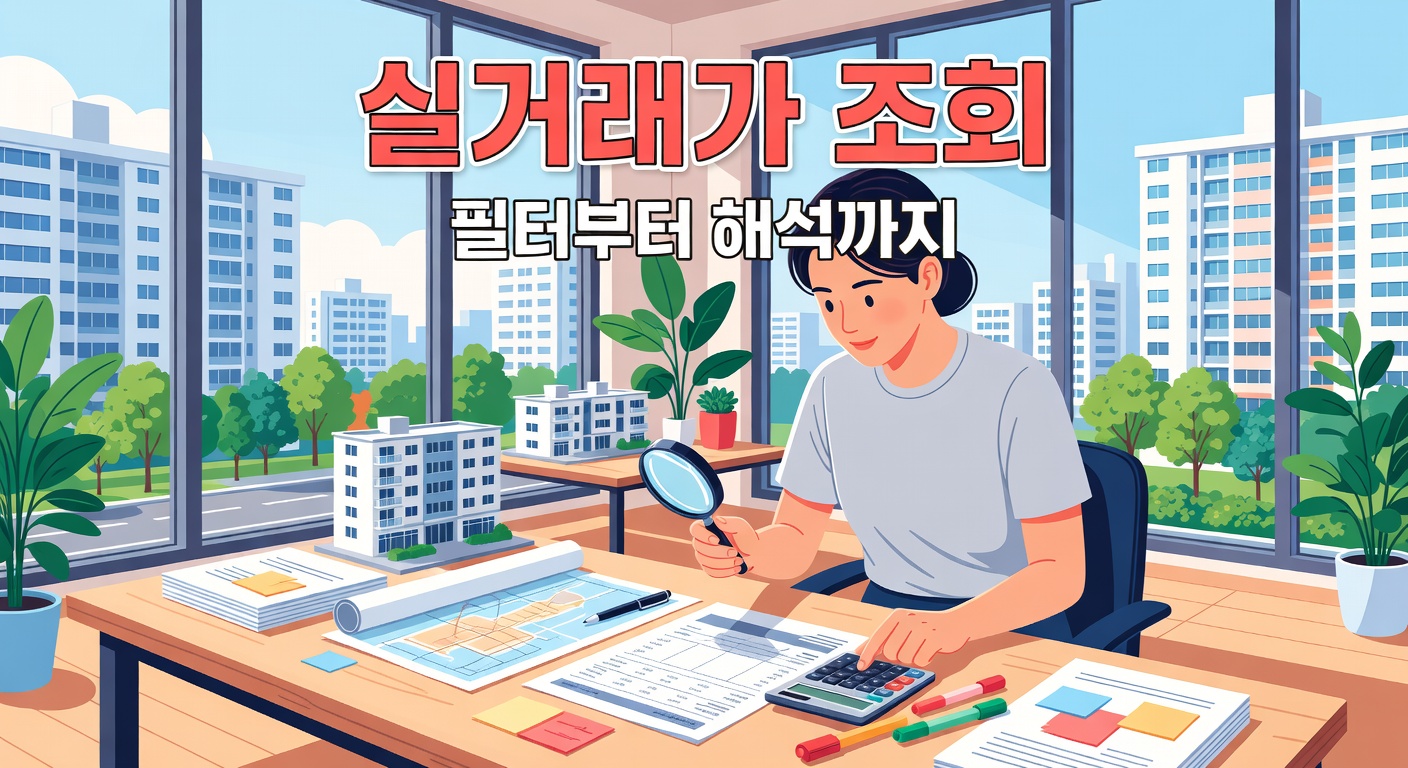 국토부 실거래가 조회 — 필터 설정부터 가격 해석까지