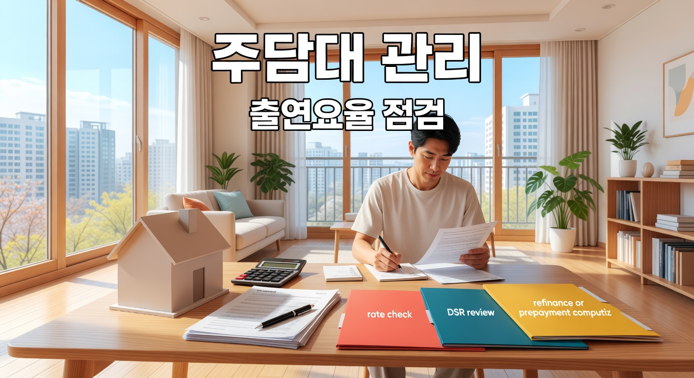 고액 주담대 관리 체크리스트 — 출연요율 변경 후 지금 점검할 것