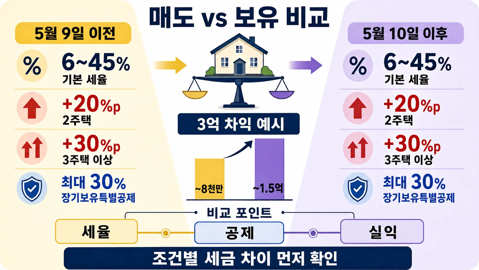 매도 vs 보유 비교