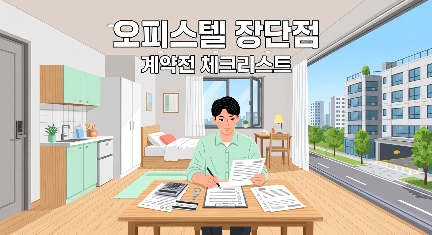 오피스텔 장단점 — 계약 전 현실 체크리스트 12가지