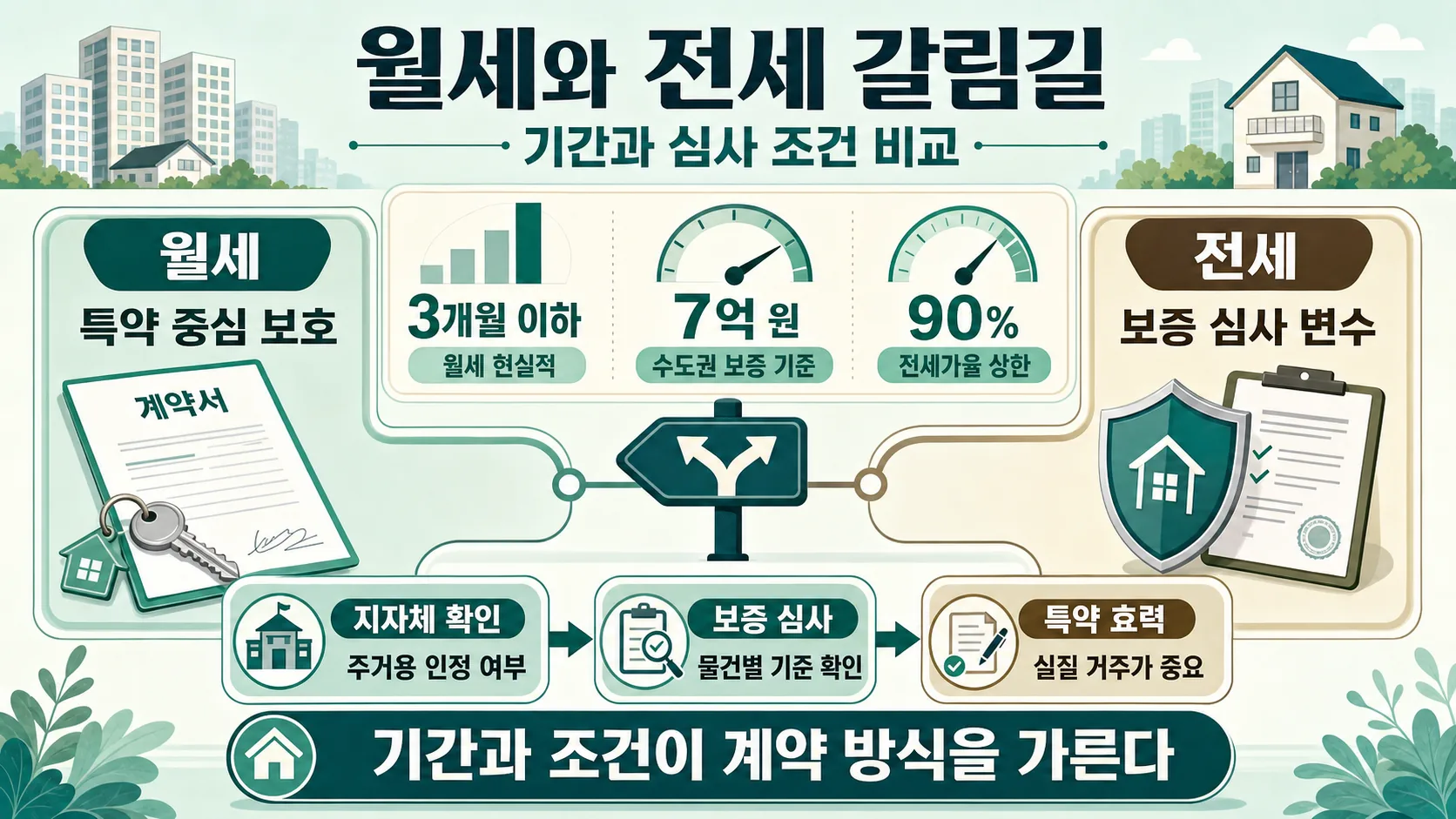 월세와 전세 갈림길
