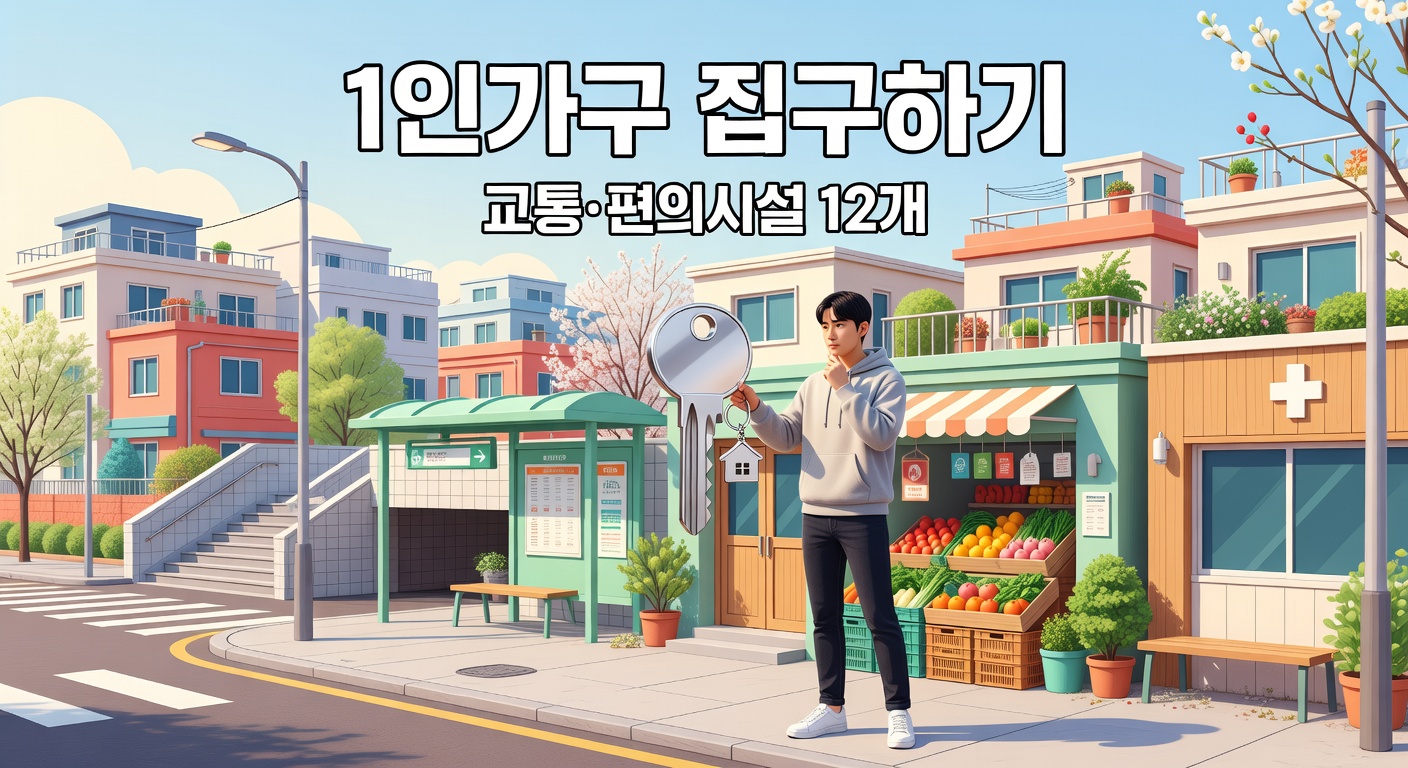1인가구 집 구하기 — 교통·편의시설 체크포인트 12개
