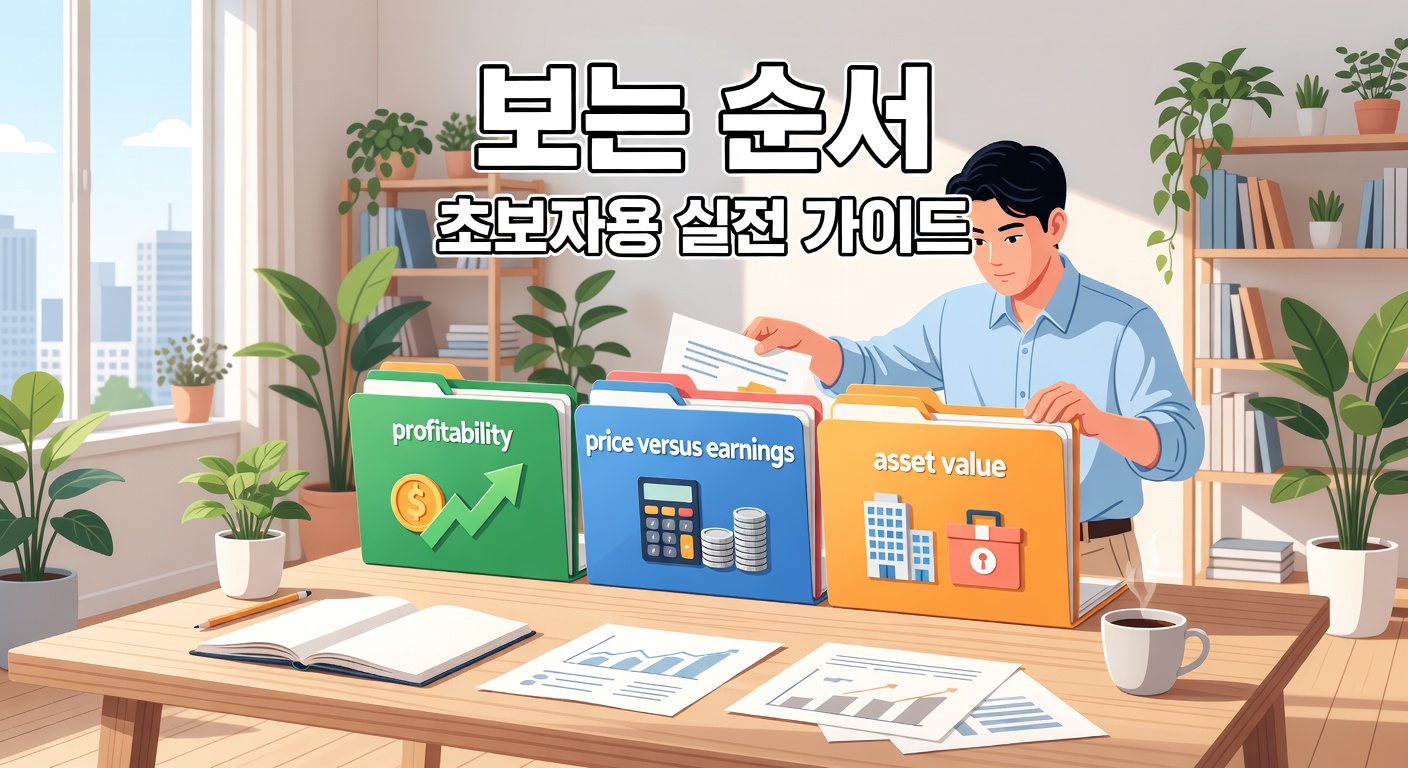 PER PBR ROE 보는 순서 — 초보자 실전 가이드