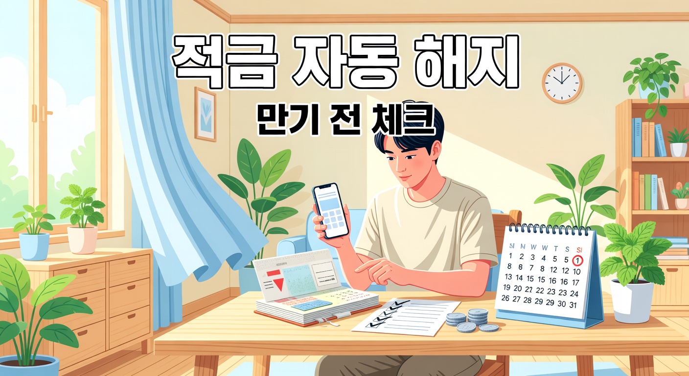 적금 자동 해지 실수 피하는 법 — 만기 전 필수 체크리스트
