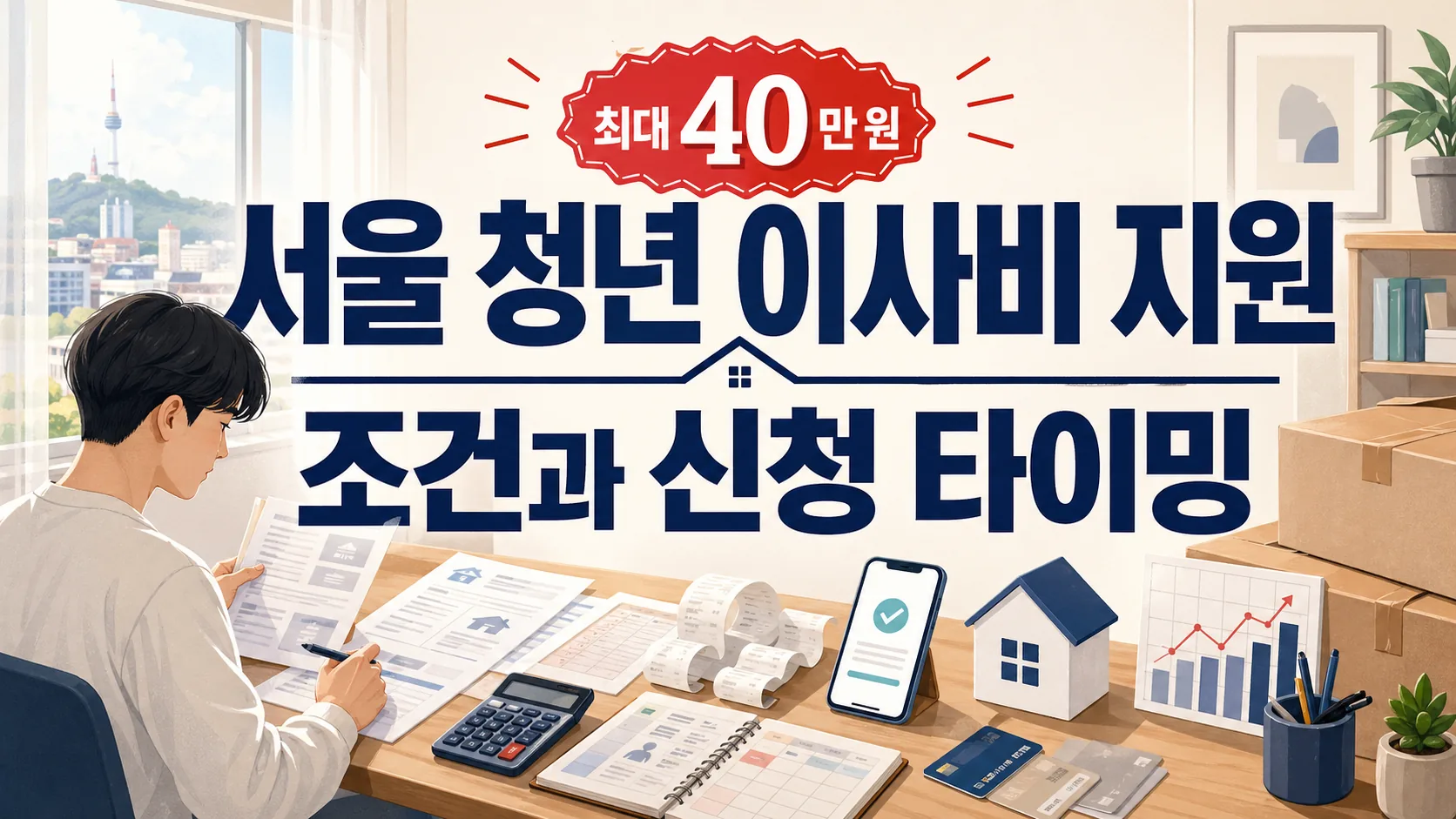 서울 청년 이사비 최대 100만 원 — 조건과 신청 타이밍 체크
