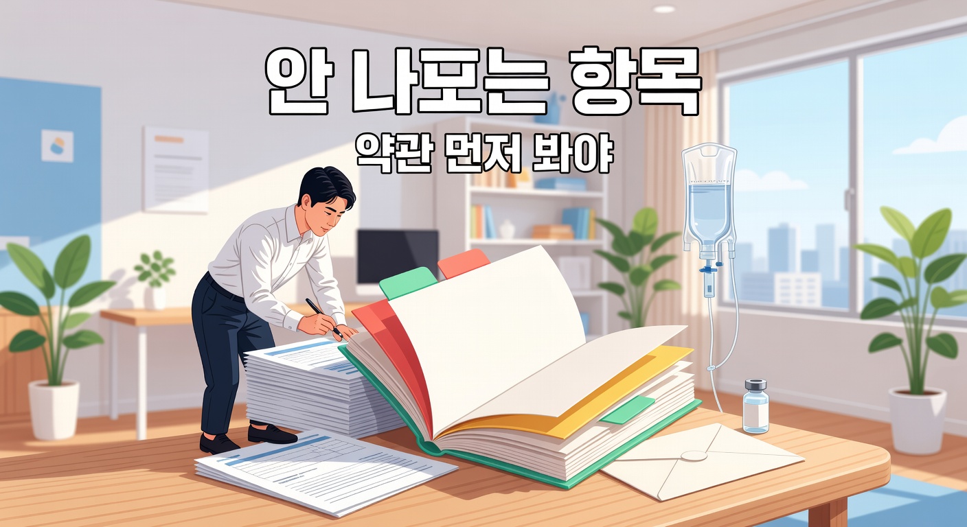 실손보험 있어도 안 나오는 항목 — 약관에서 먼저 봐야 할 3가지 함정