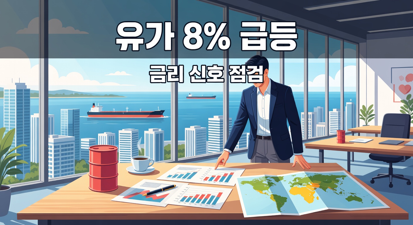 유가 8% 급등 — 중동 긴장 vs 글로벌 금리 신호, 지금 체크포인트