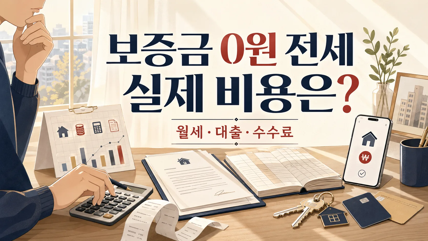 보증금 0원 전세, 월세·대출·수수료 실제 비용은?