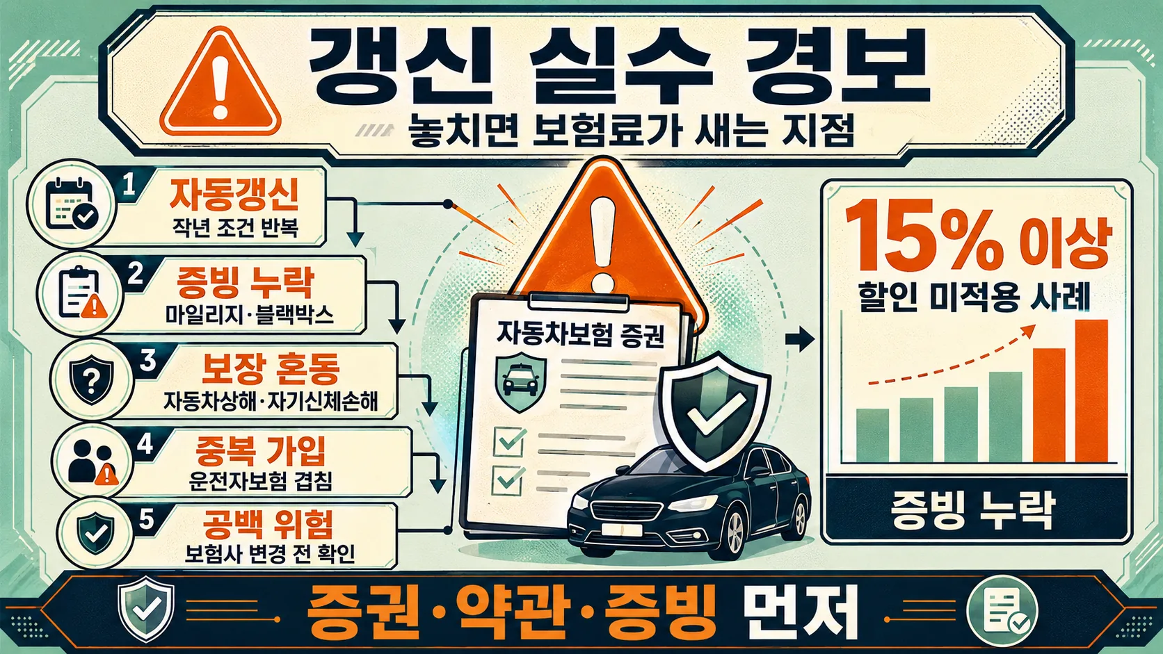 갱신 실수 경보