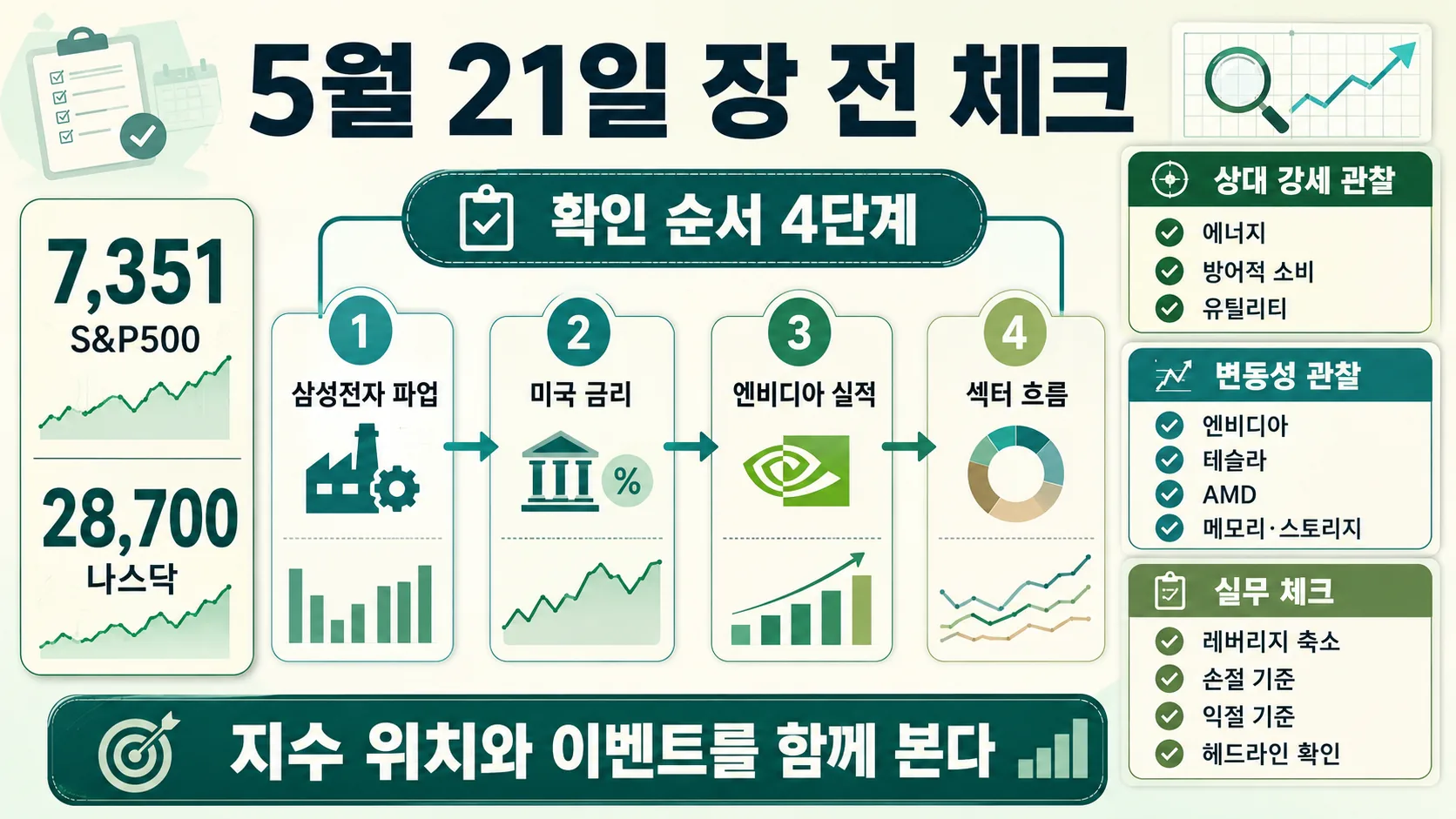 내일 장 체크 순서