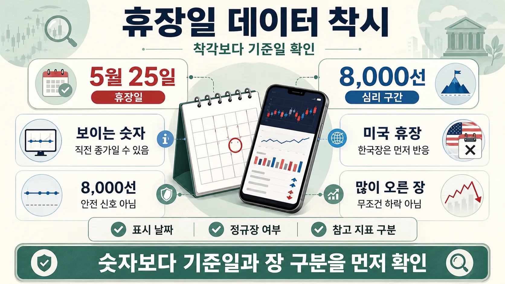 휴장일 데이터 착시