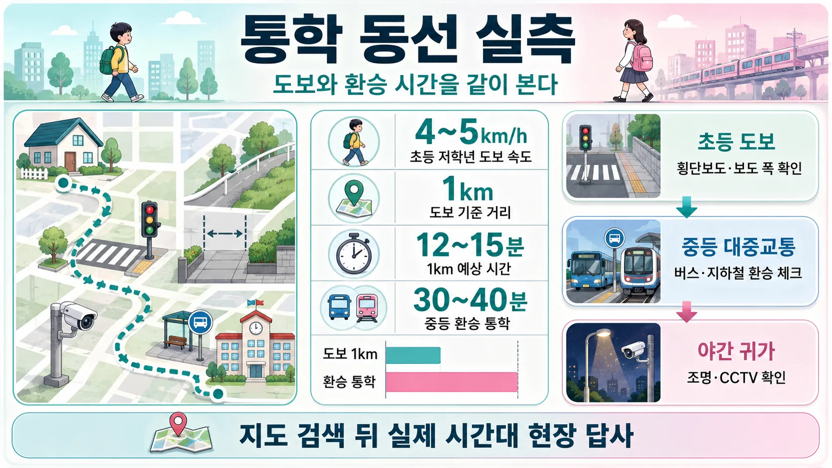 통학 동선 실측