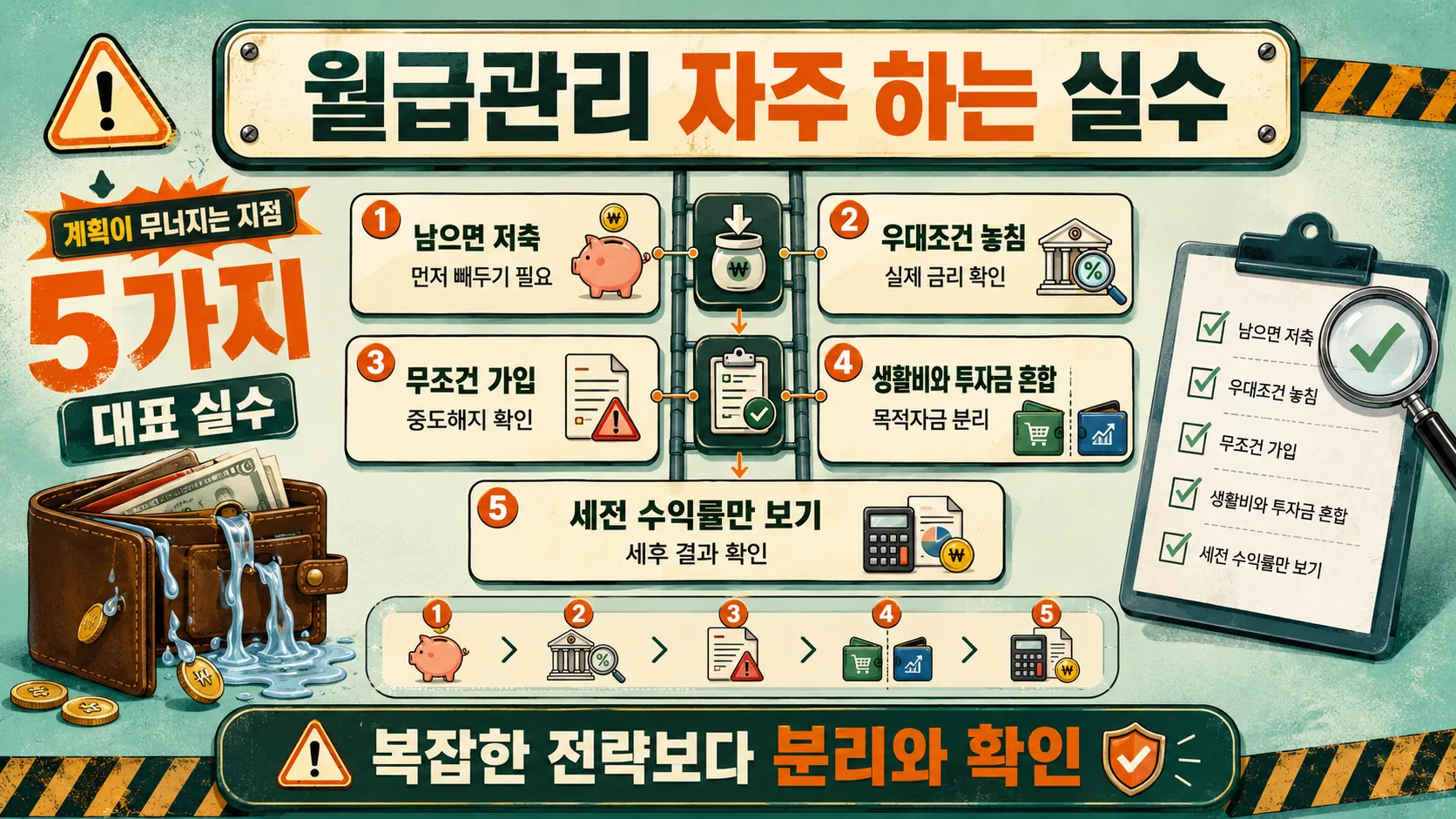 월급관리 실수 체크