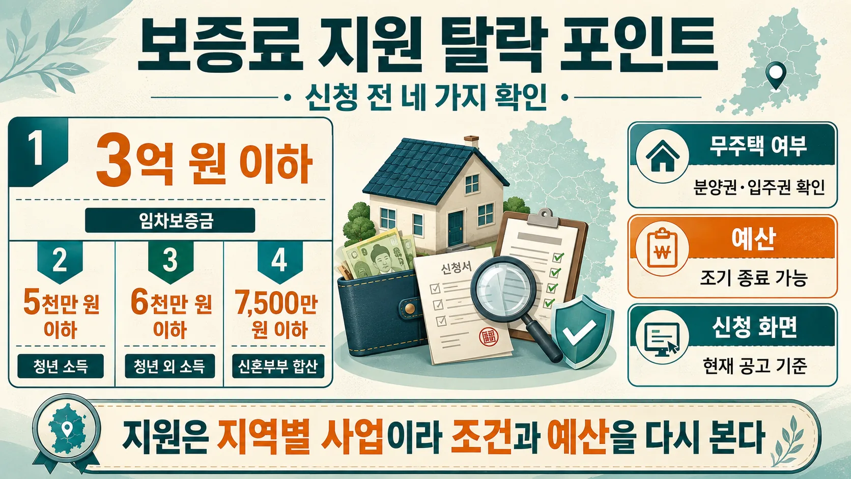 보증료 지원 탈락 포인트