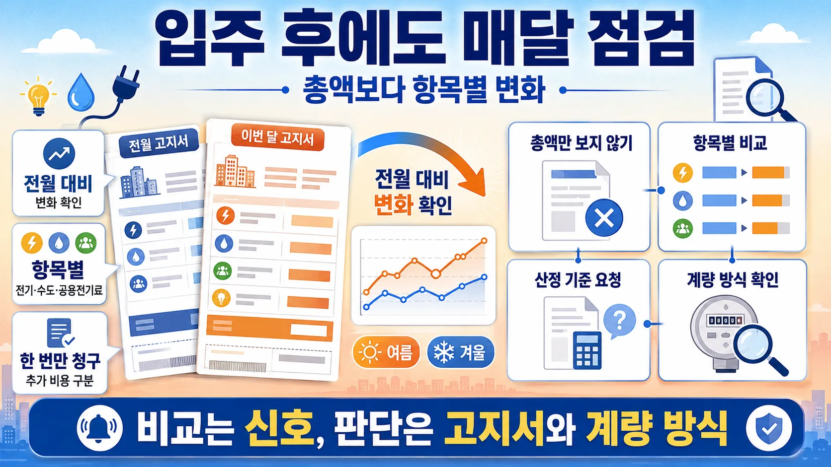 입주 후 고지서 점검