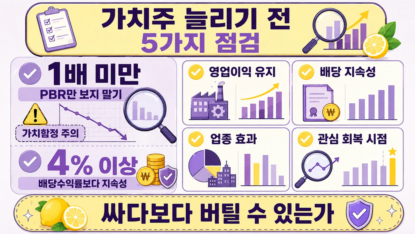 가치주 점검 5가지