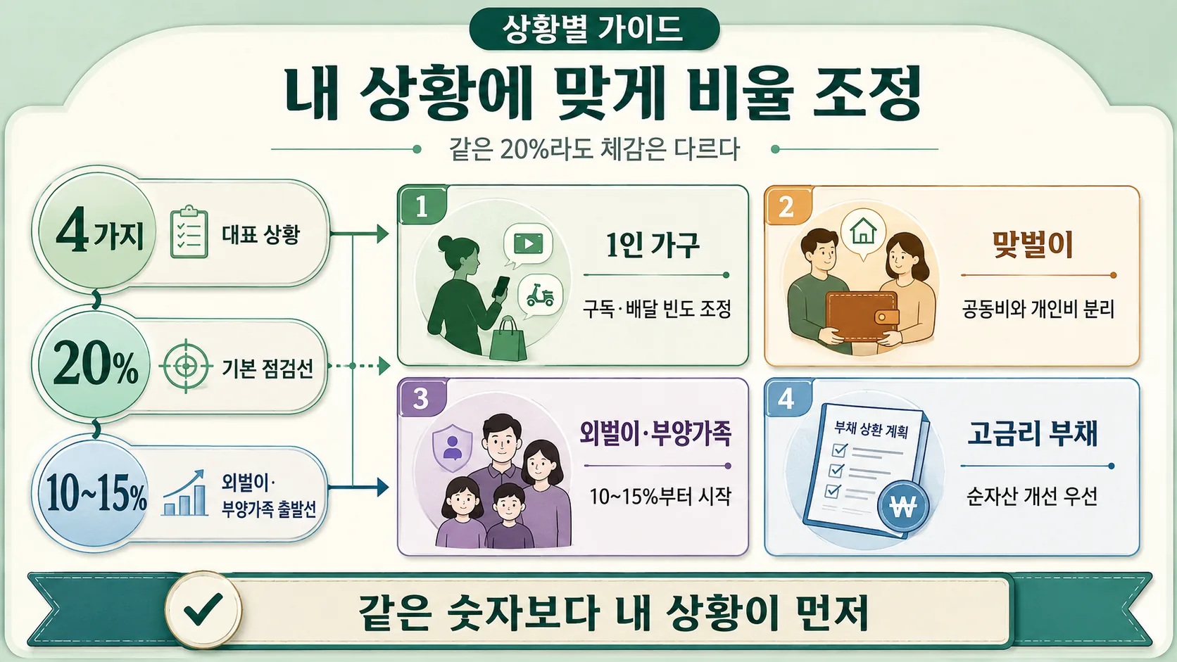 상황별 비율 조정