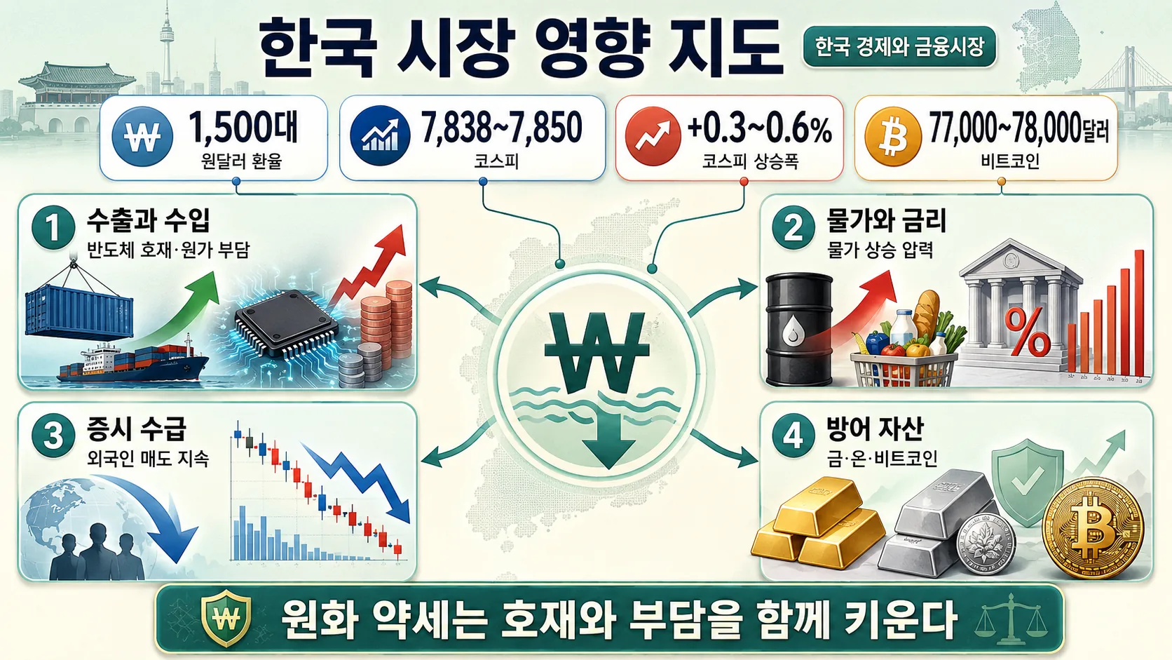 한국 시장 영향 지도