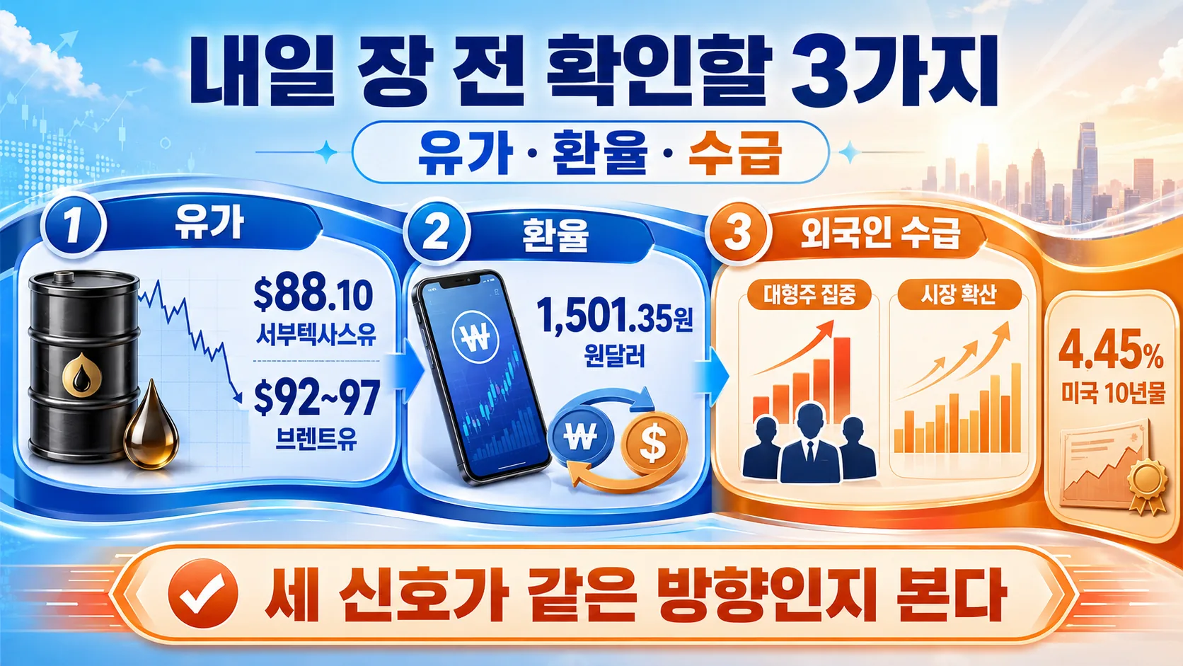 내일 장 전 3가지