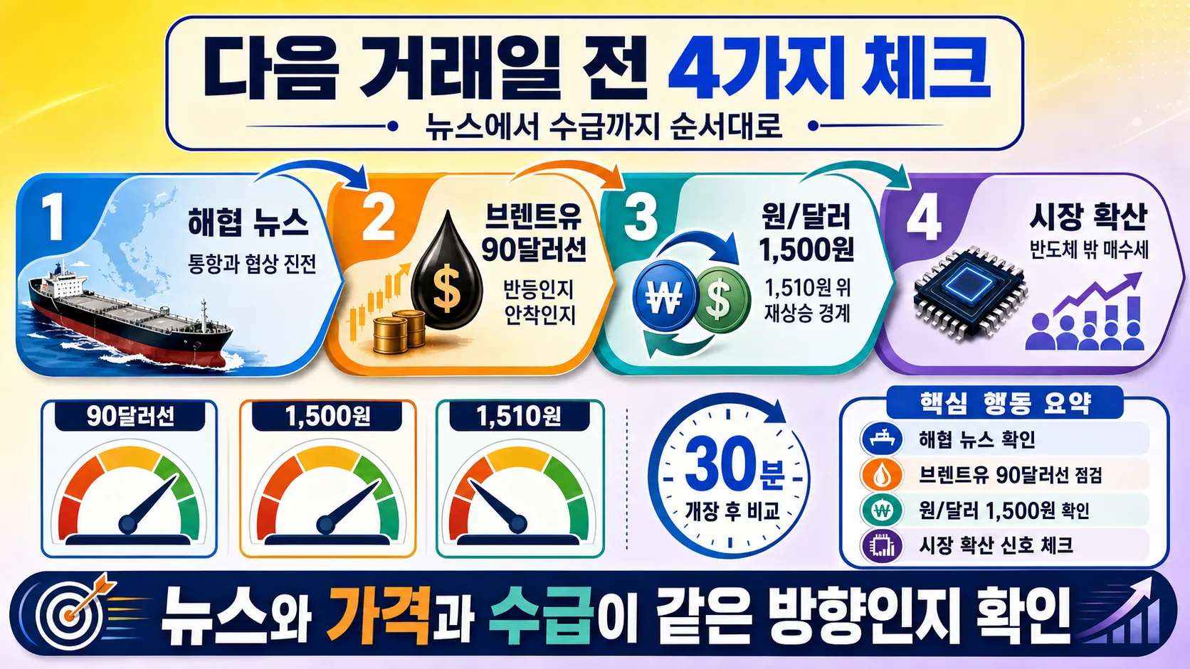다음 거래일 전 4가지
