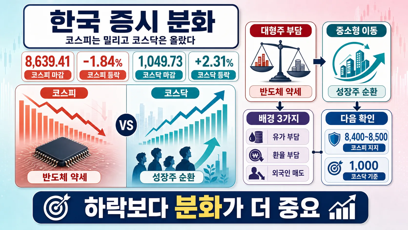 한국 증시 분화