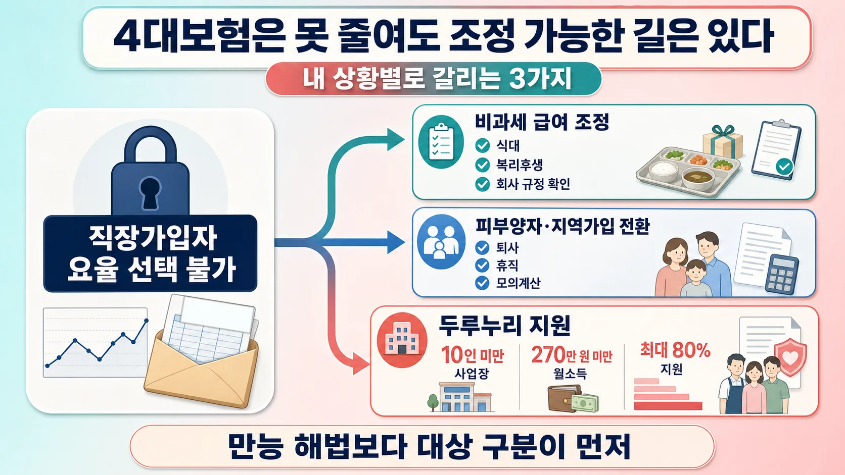 조정 가능한 3가지 길